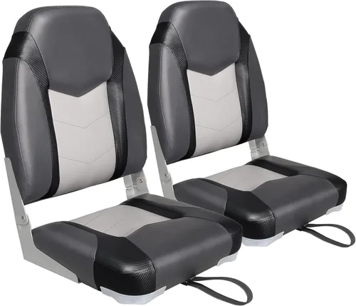 Vista 19 de Leader Accessories Un par de asientos plegables Elite para barco de pesca con respaldo bajo/alto (2 asientos)