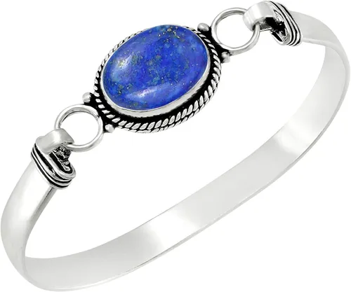 Vista 12 de Pulseras de piedras preciosas ovaladas naturales para mujer Amatista