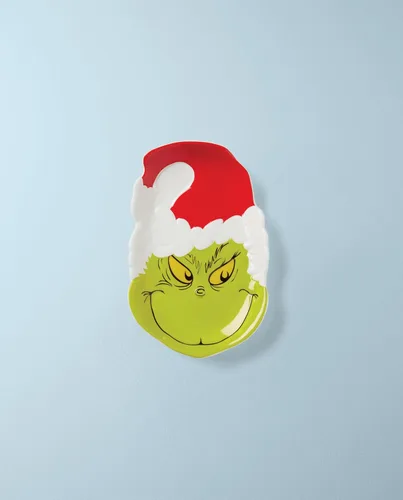 Vista 2 de Lenox 894168 Plato de dulces Merry Grinchmas, Navidad y entretenimiento navideño