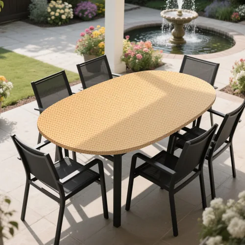 Vista 127 de LIBERECOO Mantel redondo de vinilo ajustable con reverso de franela, borde elástico, impermeable, resistente a las manchas, mantel lavable