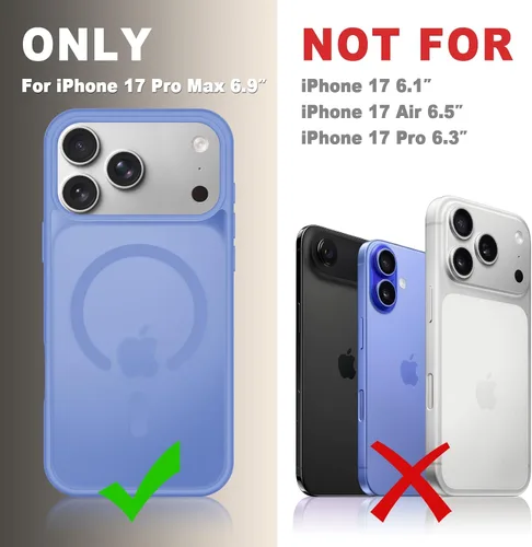Vista 1660 de Funda para Google Pixel 10 Pro XL, cubierta magnética mate, color negro Fit for MagSafe, Screen Protector included, Shockproof Military Grade