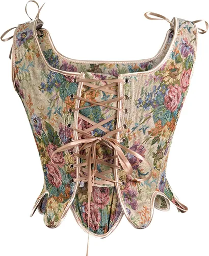 Vista 4 de Corsé con realce para mujer, estilo victoriano, cinturón steampunk, pirata, renacentista, corsé con correas