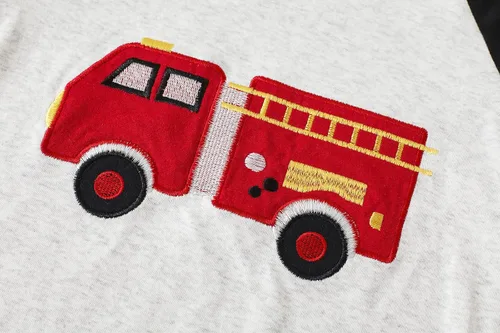 Vista 3 de Family Feeling - Conjunto de 2 piezas de pijama de Navidad a rayas para niños y niñas 100 algodón