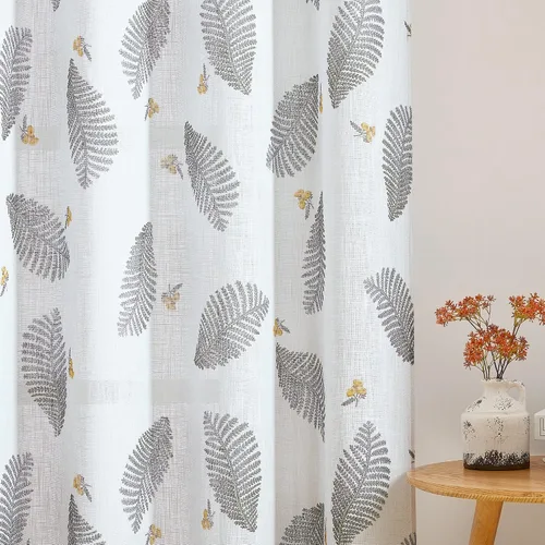 Vista 12 de KGORGE Cortinas opacas para sala de estar, aislamiento térmico, cortinas insonorizadas y cortinas estilo rústico estilo bohemio para cocina