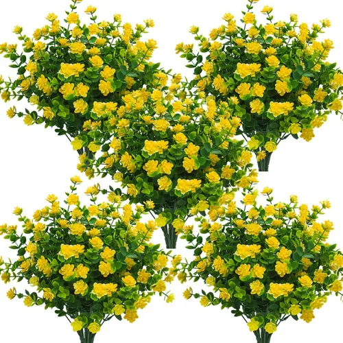 Vista 9 de Grunyia 10 paquetes de flores artificiales de narcisos para exteriores (azul)