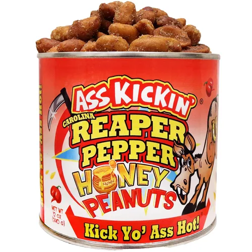 Vista 8 de ASS KICKIN' Cacahuetes Bacon Ranch – 12oz – Último regalo gourmet de cacahuetes – Pruébalo si te atreves!