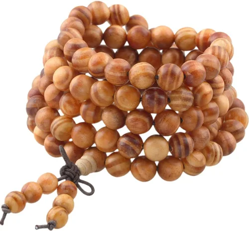 Vista 10 de SUNYIK 8mm Wooden 108 Tibetan Buddhist Prayer Beads Mala Bracelet