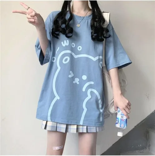 Vista 4 de Fairycore - Camisetas gráficas para adolescentes y mujeres, sudaderas preppy grunge, camisetas de gran tamaño, camisetas Kawaii holgadas, tops