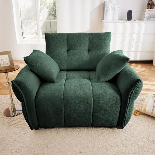 Vista 43 de Leyu&Hafort Sofá modular seccional, sofá modular Cloud con asiento profundo, moderno sofá modular con otomana móvil, sofá de felpilla con almohadas