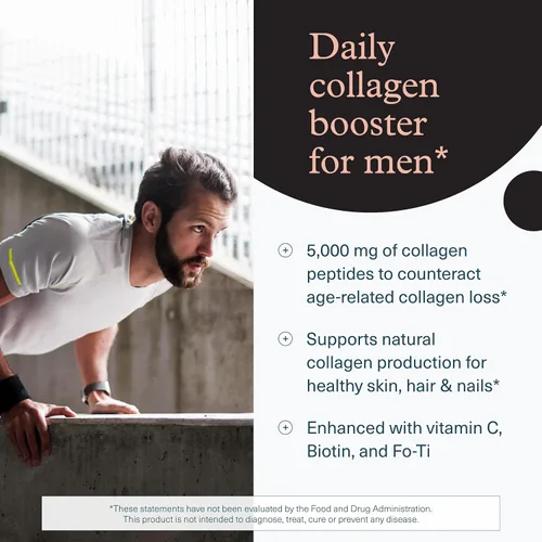 Vista 3 de Youtheory Mens Collagen Avanzado, 1 y 3