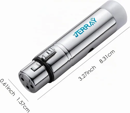 Vista 5 de JERRAY DMX512 inalámbrico 1 unids receptor hembra XLR 2.4G iluminación LED para escenario PAR fiesta luz control de iluminación plata