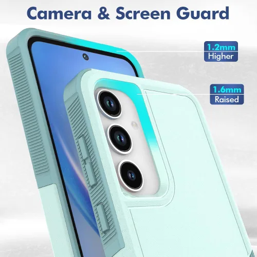 Vista 189 de Jeylly Compatible con Samsung Galaxy A22 5G Funda, Funda Samsung A22 5G con 2pcs protectores de pantalla de vidrio templado