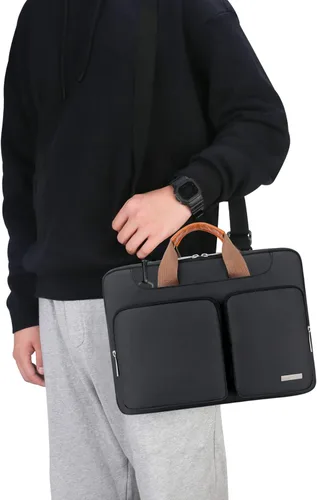 Vista 2 de Lacdo Funda protectora 360º para laptop con correa para el hombro