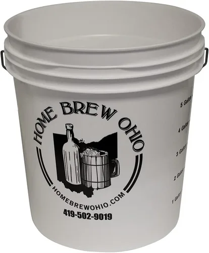 Vista 3 de Home Brew Ohio Cubo de fermentación de 7.9 galones con tapa con ojales y esclusa de aire de doble burbuja