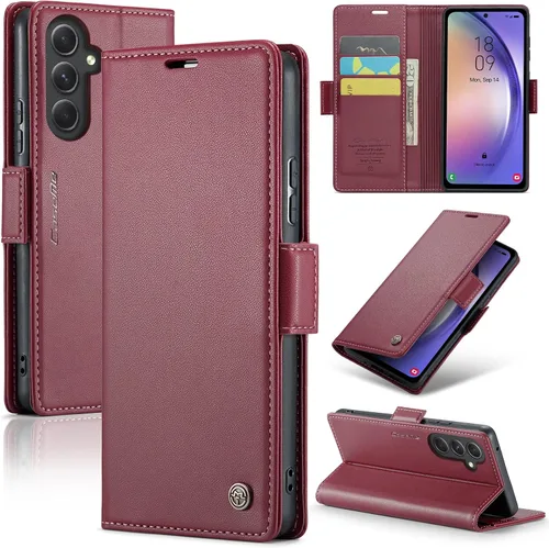 Vista 7 de Compatible con Samsung Galaxy A54 - Funda tipo cartera con bloqueo RFID, funda de piel con función atril para Samsung Galaxy A54 5G de 6.4 pulgadas