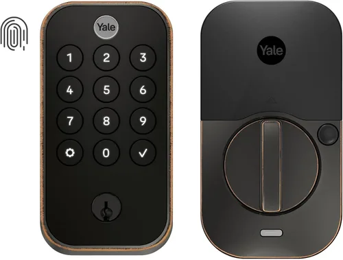Vista 28 de Yale Assure Lock 2 Touch - Cerrojo inteligente de huellas dactilares, gamuza negra Wi-Fi (paquete de 2)
