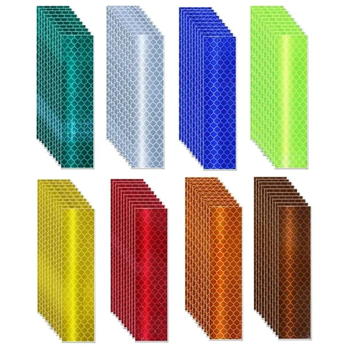Vista 69 de Pegatinas reflectantes 1 pulgada de diámetro Redondas Reflectoras, Cinta adhesiva impermeable al aire libre de alta visibilidad (80 piezas)