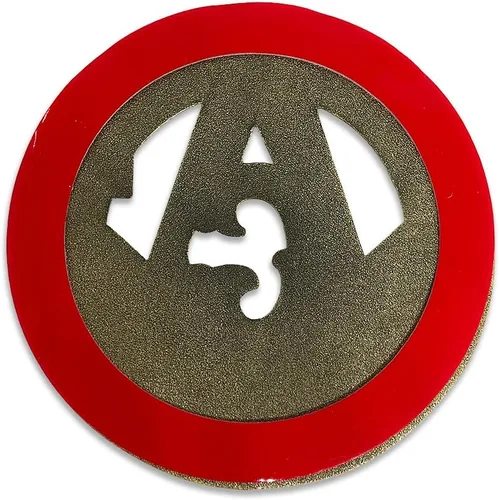 Vista 4 de Emblema automático masónico redondo cuadrado simbólico y brújula - [latón antiguo] [3 '' de diámetro]