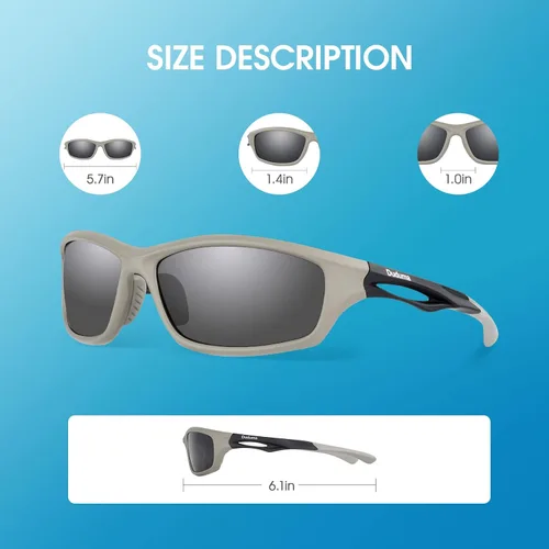 Vista 4 de Duduma Polarized Sports Sunglasses for Men Women Running Cycling Fishing Golf Driving Shades Sun Glasses Tr90