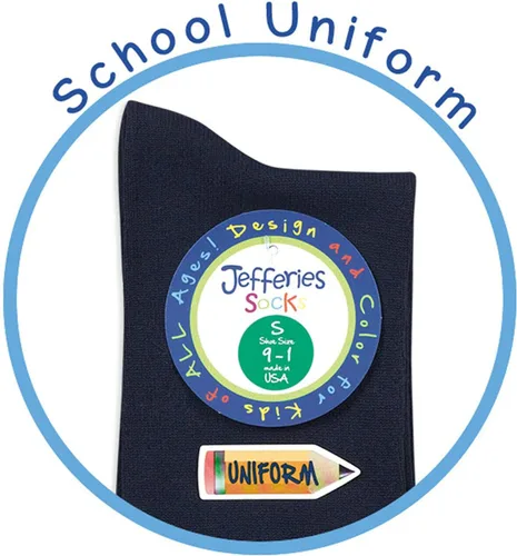 Vista 5 de Jefferies Socks Calcetines de vestir para uniforme escolar para niños, paquete de 12 pares