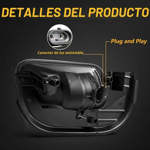 Vista 3 de Kit de luces antiniebla para Dodge Ram 1500, Ram 2500/3500 2009-2012, 2010-2018