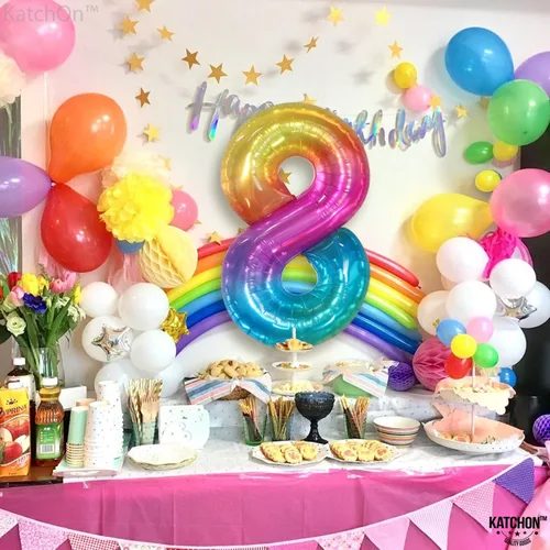 Vista 175 de KatchOn Globo negro del número 1 de 40 pulgadas, globo de feliz cumpleaños Large Mylar Number One Balloon for 1st Birthday Decorations, Foil