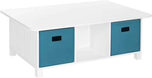 Vista 12 de RiverRidge Home RiverRidge - Mesa de actividades, color blanco con cubos de coral