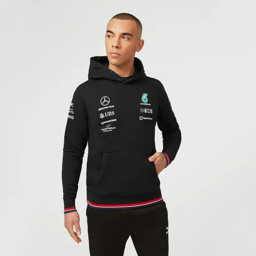 Vista 3 de Mercedes AMG Petronas Formula One Team - Producto oficial de Fórmula 1 - Sudadera con capucha del equipo 2022 - Negro - S