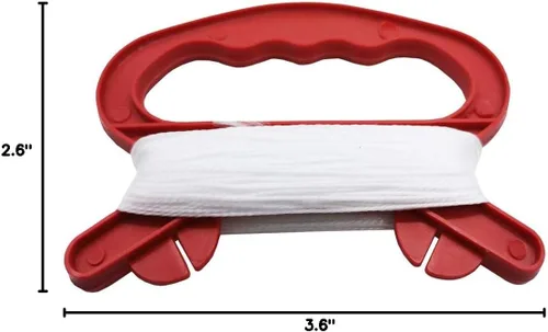 Vista 8 de Paquete de 10 mini bobinadoras de carrete de cometas pequeñas, tablero de agarre rojo con cuerda de 98.4 ft para principiantes Fly Tiny Kites
