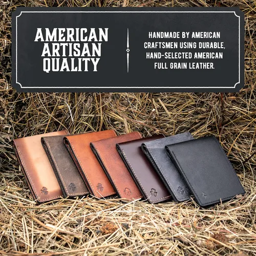 Vista 4 de Main Street Forge Cartera de cuero plegable para hombre Hecho en Estados Unidos Carteras plegables para hombre Hecho en Estados Unidos