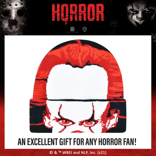 Vista 6 de Concept One Stephen King's IT Pennywise - Gorro de invierno enrollable, color negro, talla única, Negro