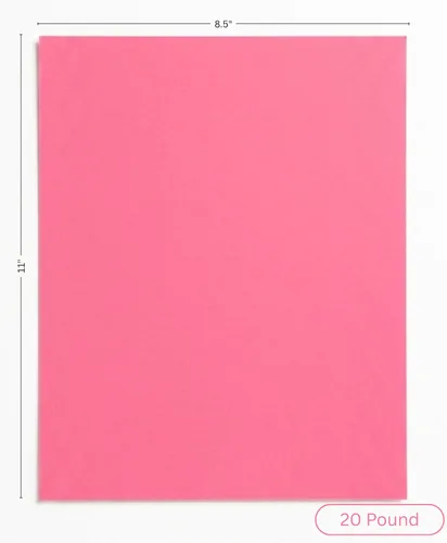 Vista 3 de Papel de copia de color, 20 libras (75 GSM) 8.5 x 11, 500 hojas (cereza)