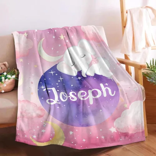 Vista 38 de Manta de bebé personalizada para niñas y niños pequeños, recién nacidos, regalos personalizados de vaca floral con nombre y texto, 40 x 30 pulgadas