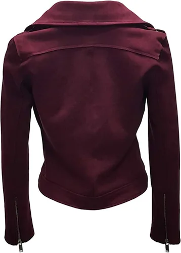Vista 2 de ODCOCD - Chaqueta de ante sintético para mujer, manga larga, con cremallera