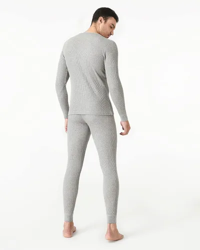 Vista 2 de LAPASA Men's Thermal Underwear Set Cotton Waffle Top Long Sleeve Long Johns Base Layer Shirt & Bottom Cold Weather M60