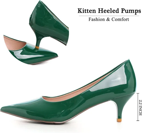 Vista 2 de Zapatos de tacón bajo para mujer, zapatos de tacón bajo para mujer, zapatos de vestir clásicos de moda, zapatos de tacón simple para trabajo