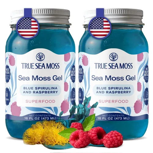 Vista 22 de TrueSeaMoss Gel de musgo marino – hecho en EE. UU. – Musgo marino silvestre, frutas y verduras en frasco – Manzana/Canela, paquete de 1