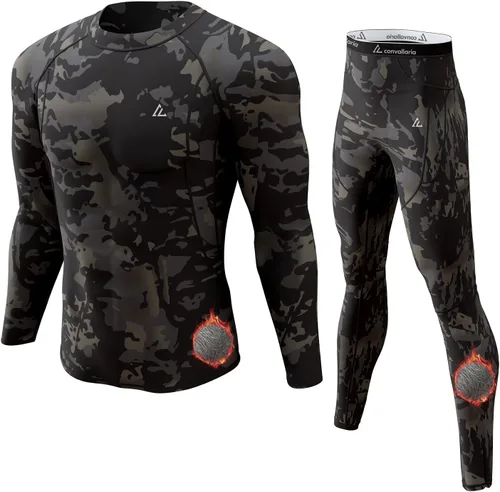 Vista 159 de Conjunto de ropa interior térmica para hombre, ropa interior larga 1#verde militar