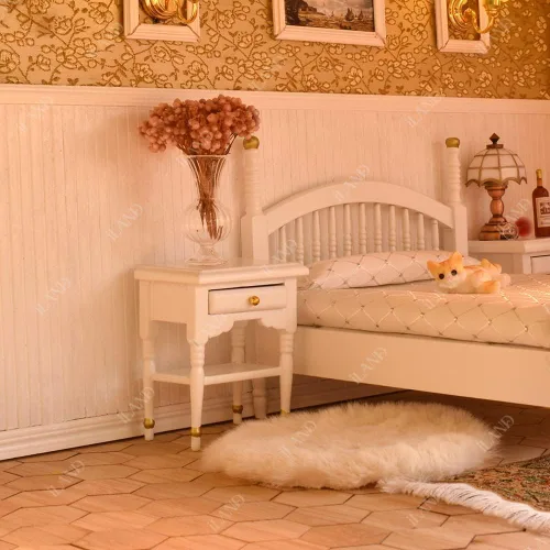 Vista 6 de iLAND Accesorios para casa de muñecas en miniatura a escala 1:12, 18 piezas, molduras de madera para casa de muñecas y zócalos y cornisa moldeada