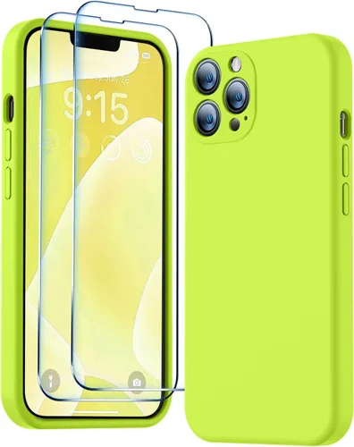 Vista 45 de BossKiss Funda compatible con iPhone 13 Pro, silicona de alta calidad mejorada [protección de cámara] [2 protectores de pantalla]