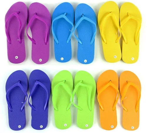 Vista 2 de Chanclas al por mayor, 96 pares de fundas, hombres y mujeres, niños, boda, playa, fiesta en la piscina, paquete a granel, One Size WomenOne