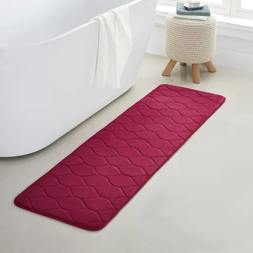Vista 15 de Yafa Home Fashion 1 alfombra de baño de 17 x 24 pulgadas, espuma viscoelástica, absorbente de agua y antideslizante, color negro