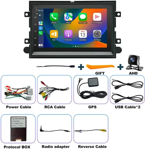 Vista 7 de Radio de coche para Ford Expedition 2007-2014, Explorer 2006-2010, Fusion 2006-2009, Edge 2007-2010, Taurus 2008-2009, Shelby GT500 2007-2009