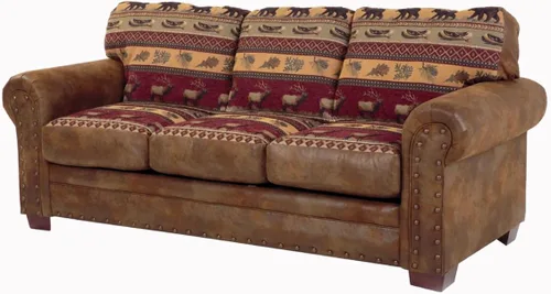 Vista 7 de American Furniture Classics Sierra Lodge - Juego de sofá cama de 4 piezas, color marrón Tapiz Sierra Lodge