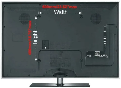 Vista 7 de NTQinParts Soporte de pared para TV plano con inclinación de 10° para Insignia NS-42F201NA23 de 42 pulgadas, NS-32F201NA23 Smart HD LED TV de 32