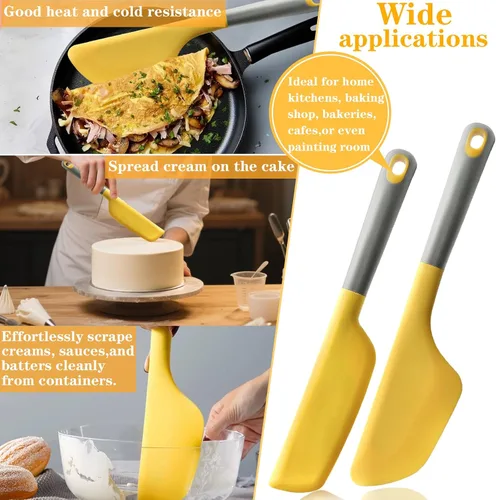 Vista 7 de Espátula de tortilla de silicona Turner, volteador de tortilla Amarillo