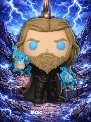 Vista 4 de Funko Pop! Marvel: Avengers End Game - Figura de vinilo de Thor con Mjolnir Coleccionables exclusivos de edición limitada (brilla en la oscuridad)