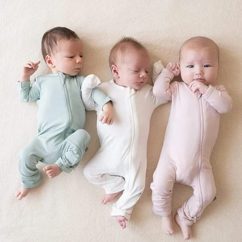 Vista 4 de Baby Unisex Soft Footies Zipper Closure Footless Pajama Sleepers Pjs N' Plays One-Piece Romper 0-24M