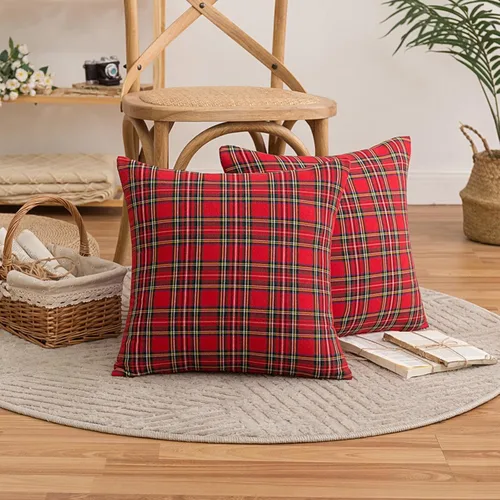 Vista 8 de MOJUN Juego de 2 fundas de almohada navideñas de 18 x 18 pulgadas, fundas de almohada decorativas de Navidad con copos de nieve, funda de cojín