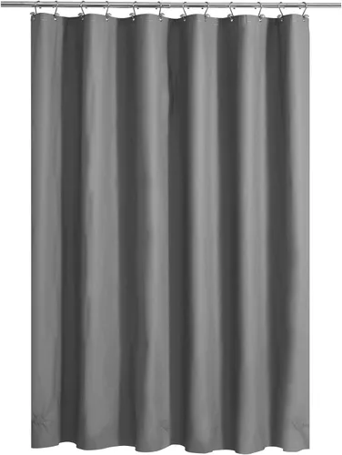 Vista 41 de Barossa Design - Forro de cortina estrecho de PEVA para ducha, con 3 imanes, impermeable, para cabina de baño pequeña, sin PVC, ojales metálicos